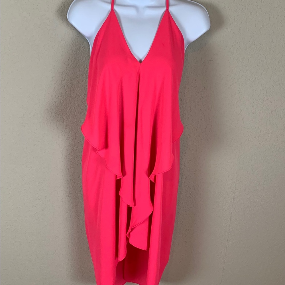Olivaceous Hot Pink Draped Dress